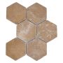 MOSAIK WELSCHEIT HEXAGON DARK BROWN 19,9X26CM PRIS PER ARK
