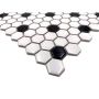 MOSAIK WELSCHEIT HEXAGON WHITE GLOSSY 26X30CM PRIS PER ARK