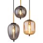 PENDELLAMPA GLOBO BLACKY 6L AMBER/MATT SVART