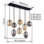 PENDELLAMPA GLOBO BLACKY 8L MATT SVART