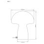 BORDSLAMPA ANETA LIGHTING MUSHI STOR E27 VIT