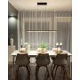 TAKLAMPA ANETA LIGHTING LINEA LED TRÄBETS/SVART