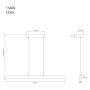 TAKLAMPA ANETA LIGHTING LINEA LED TRÄBETS/SVART
