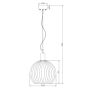 TAKLAMPA ANETA LIGHTING LAPPONIA E27 Ø35CM TRÄ/VIT