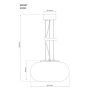 TAKLAMPA ANETA LIGHTING MANET E27 Ø37 KROM/VIT
