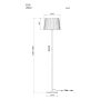 GOLVLAMPA ANETA LIGHTING EZAI E27 SVART/BEIGE