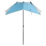 STRANDPARASOLL MED UV-SKYDD BLÅ/SILVER Ø270CM
