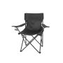 CAMPINGSTOL MED MUGGHÅLLARE SVART