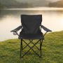 CAMPINGSTOL MED MUGGHÅLLARE SVART