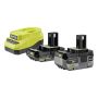 BATTERIKIT RYOBI RC18120A-242X ONE+ 18V 1X2,0AH+1X4,0AH 