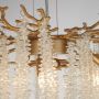 PENDELLAMPA SEARCHLIGHT LUX & BELLE 5L KRISTALL/GULD              