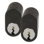 LÅSCYLINDER 65537 SVART 2-PACK