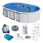 POOL SWIM & FUN HAITI SET OVAL 730X375X132CM VIT                             