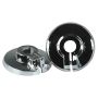 TÄCKBRICKA ADMIRAL LÅSBAR PLAST KROM Ø15 MM 2-PACK