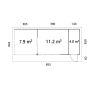 STUGA PALMAKO ANDREA SLIDE 15,2+7,9M²