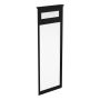 FAST VÄGGPARTI HÖRN MED LUCKA 870 MM SVART MATT
