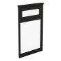 FAST FÖNSTER 1-DELAT MED LUCKA 845MM SVART MATT