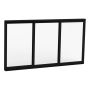SKJUTFÖNSTER 3-DELAT 2410MM SVART MATT