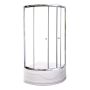 DUSCHKABIN DUSCHY MED HÖGT KAR 90X90CM KROM