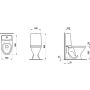 TOALETT LAUFEN RIGO S-LÅS VIT INKL. SITS