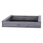 SANDLÅDA NORDIC PLAY ACTIVE MED SKYDD 120X120CM GRÅ 