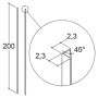 VÄGGPROFIL SCANBAD FLEXI 45° KROM 200CM