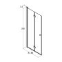 DUSCHDÖRR SCANBAD FLEXI VIKDÖRR KROM/KLAR 90CM