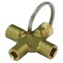 LUFTNINGSNYCKEL ADMIRAL KOMBI 4-AXNYCKEL 4/5 MM MÄSSING