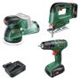 VERKTYGSPAKET BOSCH EASYDRILL/EASYSAW/ORBIT 18V 2X2,5AH