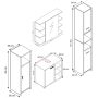 BADRUMSMÖBEL VCM 4-DELAT ZALO I VIT 60CM