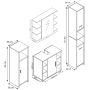 BADRUMSMÖBEL VCM 4-DELAT ZALO II VIT 60CM