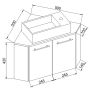 KOMMODPAKET VCM VILOSA 2-DELAT FÖR HÖRN VIT 50CM