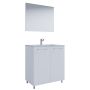 BADRUMSMÖBEL VCM BADINOS GOLVSTÅENDE M SPEGEL 80CM VIT