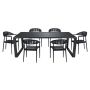 MATGRUPP SUNFUN MATBORD BLIDÖ+6 STOLAR FIONA SVART