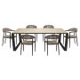 MATGRUPP SUNFUN MATBORD BLIDÖ+6 STOLAR FIONA NATUR