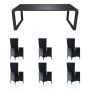 MATGRUPP SUNFUN MATBORD BLIDÖ+6 POSITIONSSTOLAR NOVA SVART