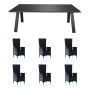 MATGRUPP SUNFUN MATBORD UTÖ+6 POSITIONSSTOLAR NOVA SVART