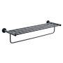HANDDUKSSTÅNG THEOFILS TOULON MED HYLLA 655MM MATT SVART