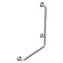VÄGGSTÖD BEMETA HELP L-FORM 890MM HÖGER STÅL BORSTAD