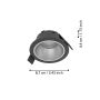 SPOTLIGHT EGLO YEBRA INFÄLLD LED 4.8W IP44 DIMBAR SVART