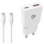 VÄGGLADDARE NEDIS MED USB-C KABEL 1,5M 30W USB/USB-C VIT