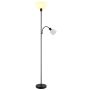 GOLVLAMPA GLOBO HINTON E27/E14 2L SVART
