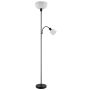 GOLVLAMPA GLOBO HINTON E27/E14 2L SVART