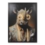 TAVLA GLOBO GEORGE RHINOCEROS CANVAS 52X72CM DARK