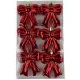 JULGRANSDEKORATION ROSETT 6CM RÖD 6-PACK