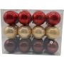 JULGRANSKULOR MIX 6CM RÖD/GULD/MÖRKRÖD 24-PACK