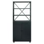 FÖRVARINGSSKÅP MED HYLLA 176X11X43CM SVART