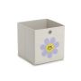 FÖRVARINGSLÅDA ZELLER HAPPY FLOWER 28X28CM BEIGE