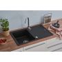 DISKBÄNK RESPEKTA COLUMBIA GRANIT 78X50CM SVART 
