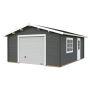 GARAGE PALMAKO ROGER SEKTIONSDÖRR 23,9M² MÖRKGRÅ/VIT